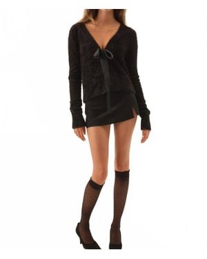 For Love & Lemons Tayla Knit Cardigan - Black