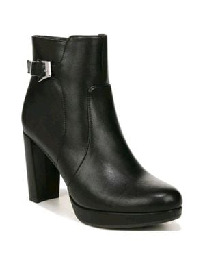 Naturalizer Braxton I6499S3002 Boots Leather Ankle Bootie Lion1059 - Black