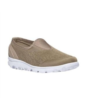Propet Travel Active Slip On Shoes - Gray