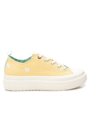 Xti Casual Canvas Sneakers By - Yellow