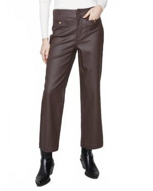 Charlie b Wax Twill Flare Leg Pants - Gray