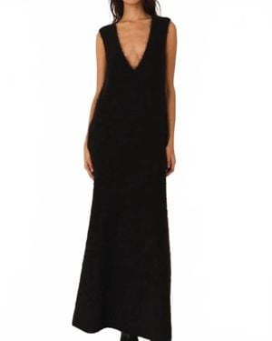 THE GARMENT Roma Plunging Neck Gown - Black