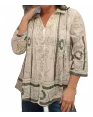 parsley & sage Pintuck Pleats Tunic - Natural