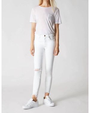 Blank NYC Skinny Ripped Knee Jean - White