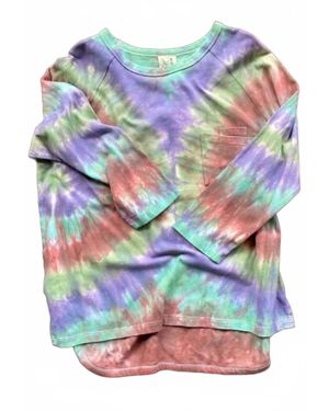 Jaded Gypsy Wandering Meadows Tie Dye Sweatshirt - Gray