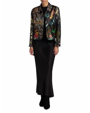 Johnny Was Limited Edition Jacquard Cropped Jacket - Black