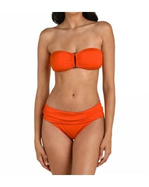 La Blanca Island Goddess Bandeau Bikini Top - Orange
