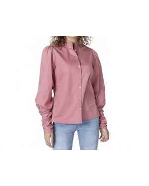 EsQualo Poplin Sleeve Blouse - Pink