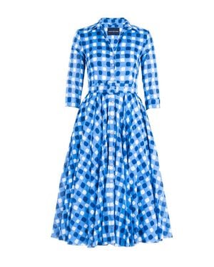 Samantha Sung Aster Dress Sky Midi Dress - Blue