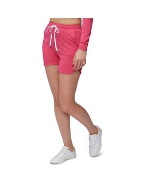 Three Dots Drawstring Waist High Rise Casual Shorts - Pink