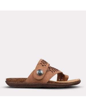Mykos Scarlett Toe Ring Sandal - Brown