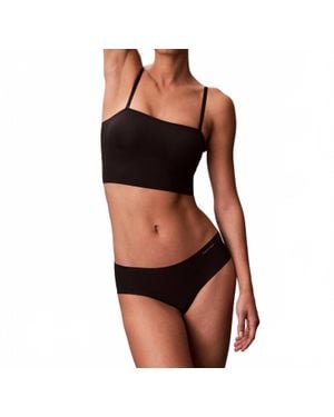 Calvin Klein Invisibles Longline Bandeau Bra - Black