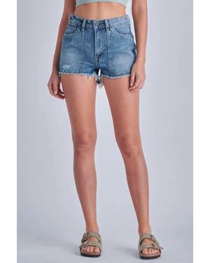 Hidden Jeans Sofie Exposed Pocket Jean Shorts - Blue