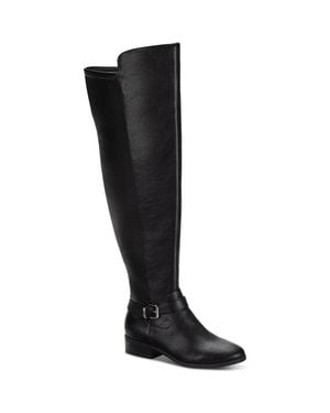 Style & Co. Style & Co Charlaa Boots Faux Leather Over-The-Knee Lion916 - Black