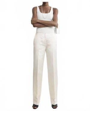 TOTEME Easy Raw Edge Pants - White