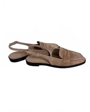 Stuart Weitzman Sport Suede Slingback Loafer - Brown