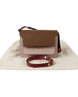 Marni Trunk Medium Shoulder Crossbody Bag - Brown
