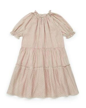 Bonton Kids Emy Painted Stripes Dress - Natural