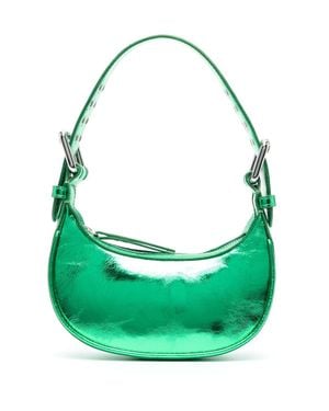 BY FAR Metallic-Effect Tote Bag - Green