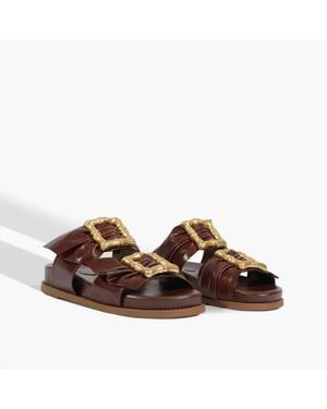 SCHUTZ SHOES Enola Bamboo Sporty Sandals - Brown