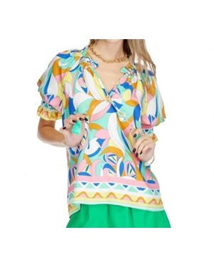 J joy Peasant Top - Green