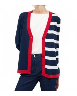 Bariloche Balar Heart Stripe Cardigan - Red
