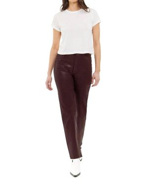 Articles of Society Village High Rise Straight Pants - Red