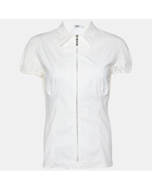 Moschino Jeans Cotton Top & Checked Skirt Set - White
