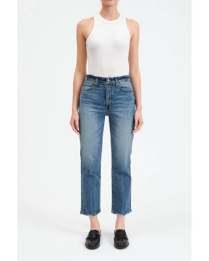 DAZE Straight Up High Rise Straight Leg Jeans - Blue