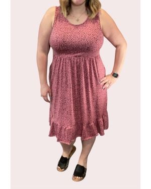 Michelle Mae Bailey Ruffle Tank Dress - Pink