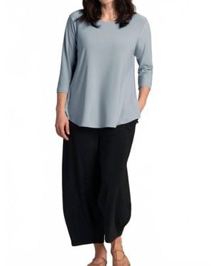 Sympli To Go Classic 3/4 Sleeve Top - Blue