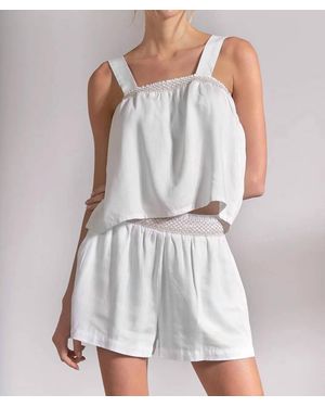 Elan Flowy Tank - White