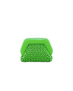 THEMOIRÈ Gea Knitted Clutch Bag - Green