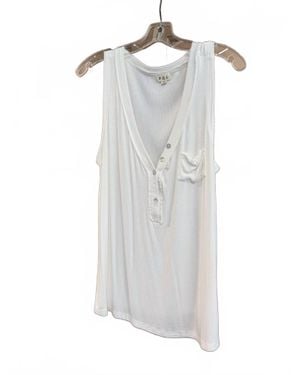 Pol V-Neck Tank Top - White