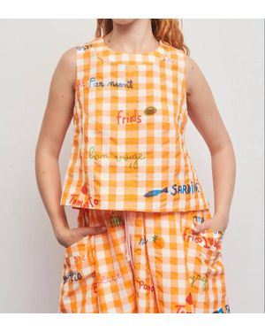 Dr Bloom Olivia Vichy Top - Orange