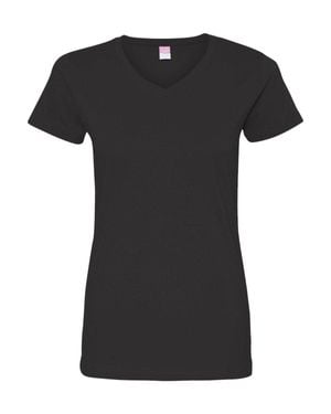 L.A.T V-Neck Fine Jersey Tee - Black