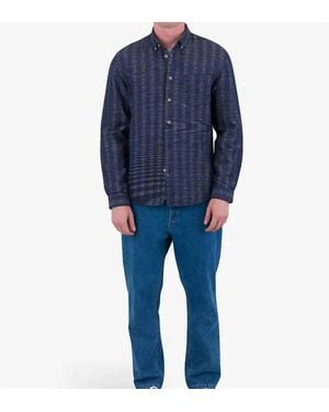 Folk Relaxed Fit Shirt - Blue