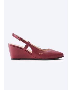VISCATA Tivoli Leather Wedges - Red