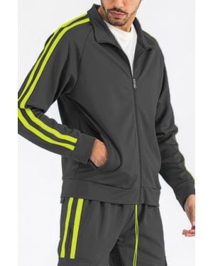 TRUEDAMES Two Stripe Track Jacket - Gray