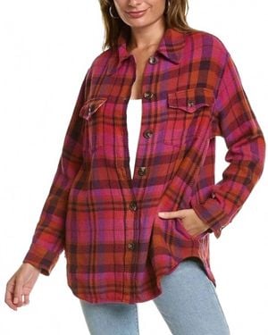 Johnny Was Azalea Plaid Jacket - Red