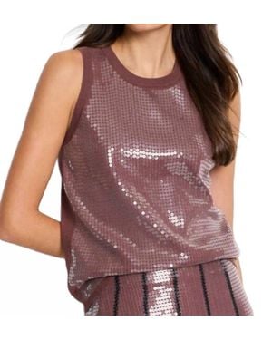NIC+ZOE Sequin Knit Tank - Purple