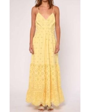 LOVE THE LABEL Yvonne Eyelet Maxi Dress - Yellow