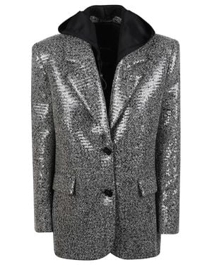 Pinko Giunchiglia Structured Textured Blazer - Gray