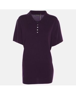 Marina Rinaldi Stretch Knit Short Sleeve Sweatshirt - Purple