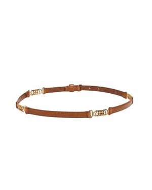 FRAME Twisted Link Belt - Brown