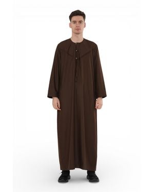 Arabic Thobes Eid Moroccan Jubba Robe Djellaba Ramadan Eid Thobe - Brown