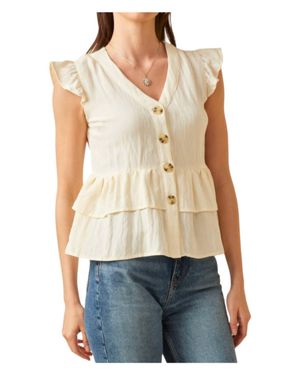 Hayden LA Peplum Top - Blue