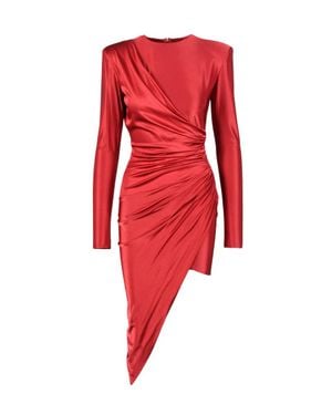 Alexandre Vauthier Long Dress With Zip - Red