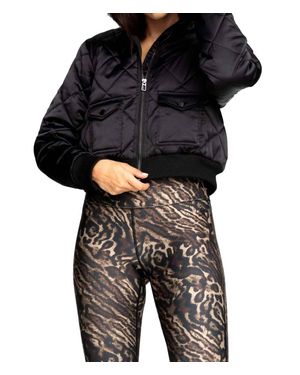 GOOD AMERICAN Quilted Puffer Jacket - Black