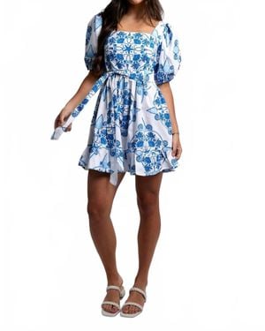 Beyond By Vera Kiera Mini Dress - Blue